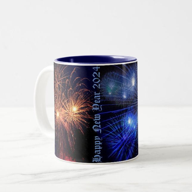 Joyeux café du Nouvel An 2024 Mugs (Devant gauche)