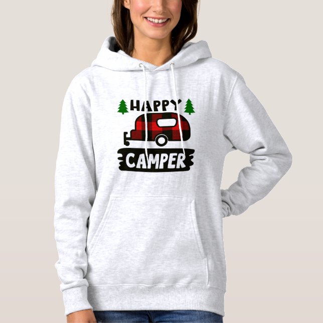 Joyeux Camper Buffalo Plaid Sweatshirt Sweat - shi (Devant)