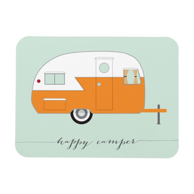 Joyeux Camper Magnet Orange (Horizontal)