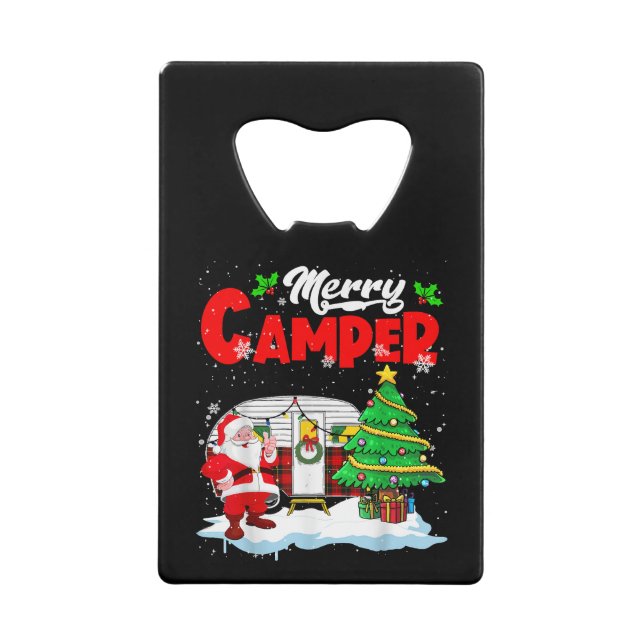 Joyeux Camper Noël Père Noël Camper Camper Camping (Devant)