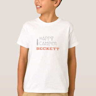 joyeux camper. Nom personnalisé T-shirt enfant