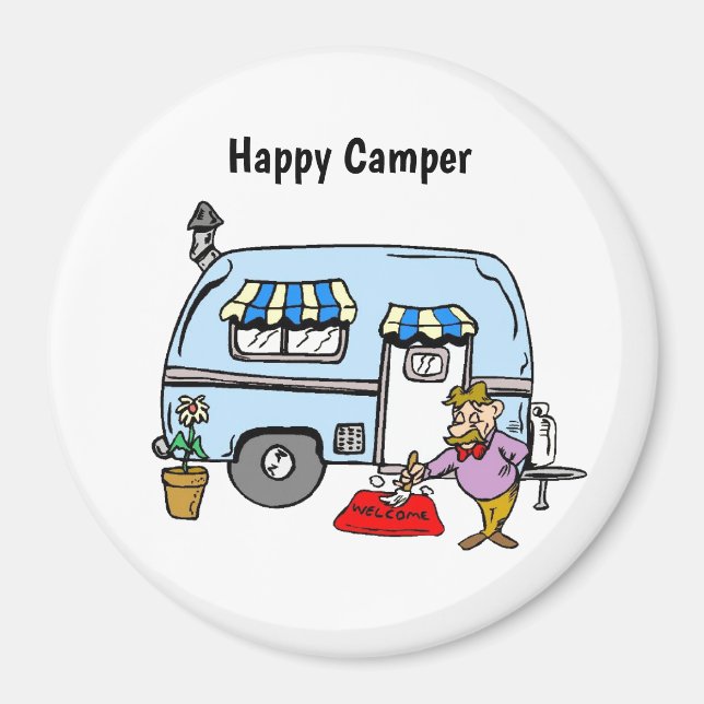 Joyeux Camper Trailer Magnet (Devant)