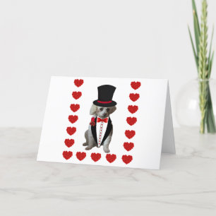 Joyeux caniche de Noël Tuxedo Carte de note pliée