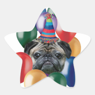 Joyeux Carlin d'anniversaire Stickers chien