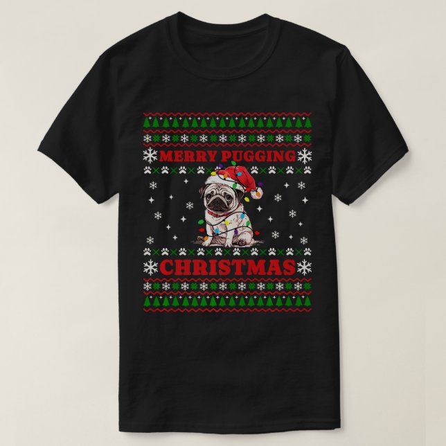 Joyeux Carlin de Noël Père Noël Xmas laide Sweat (Design devant)