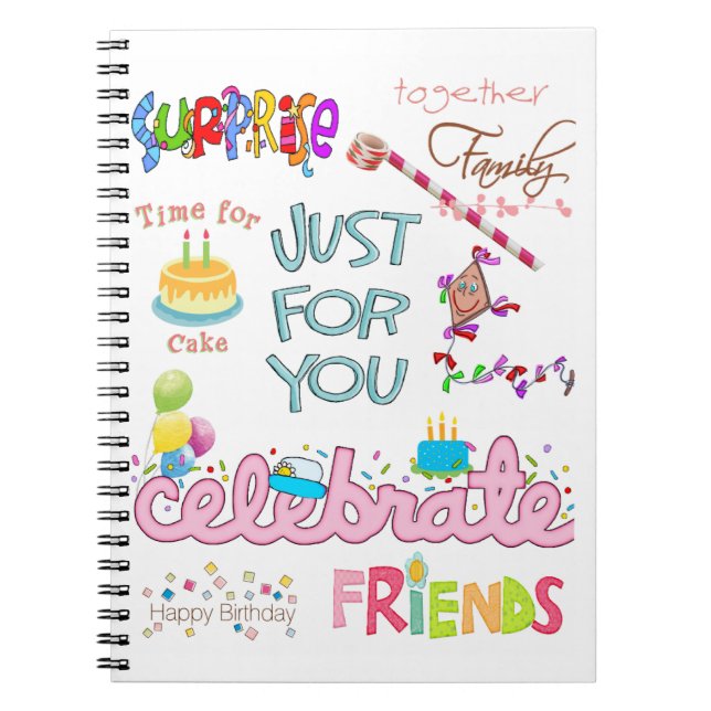 Joyeux Carnet de famille d'amis d'anniversaire (Devant)