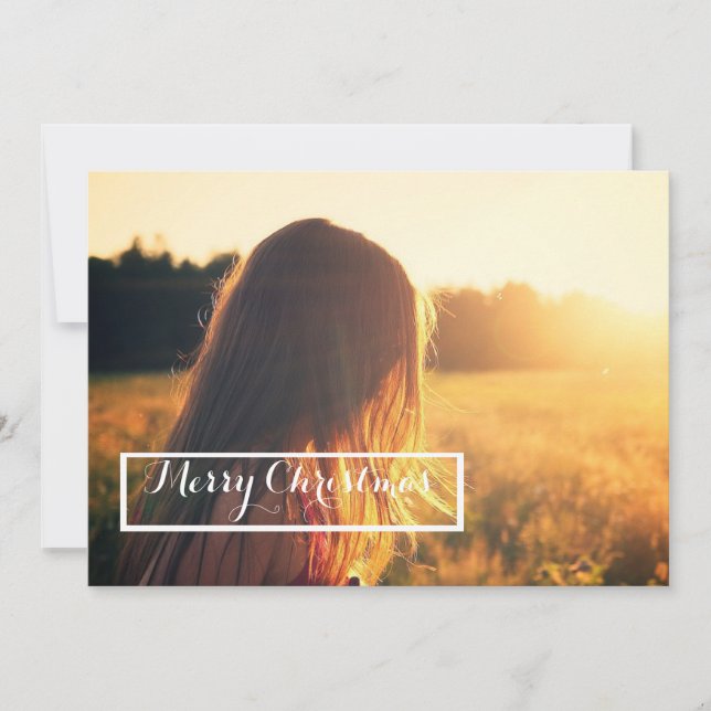 joyeux carte de coucher de soleil de noël (Devant)