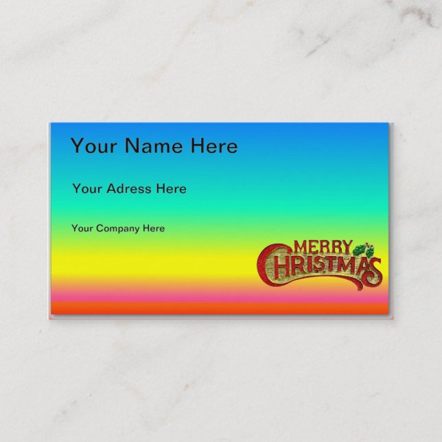 Joyeux Carte de visite de Noël (Devant)