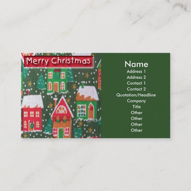Joyeux Carte de visite de Noël (Devant)