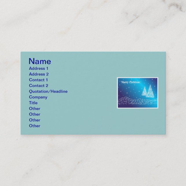 Joyeux Carte de visite de Noël (Devant)