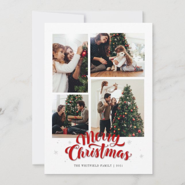Joyeux Carte photo de famille de Noël (Devant)