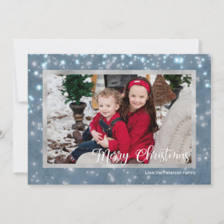 Joyeux carte photo de neige de Noël
