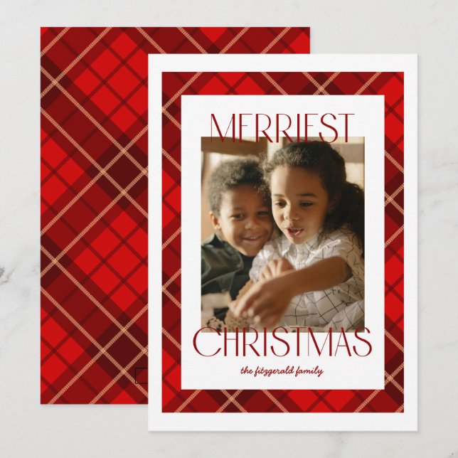 Joyeux Carte photo de Noël (Devant / Derrière)