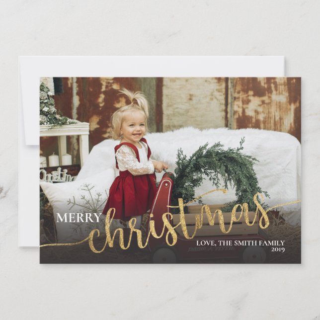 Joyeux Carte photo de Noël Foie d'or Noël ca (Devant)