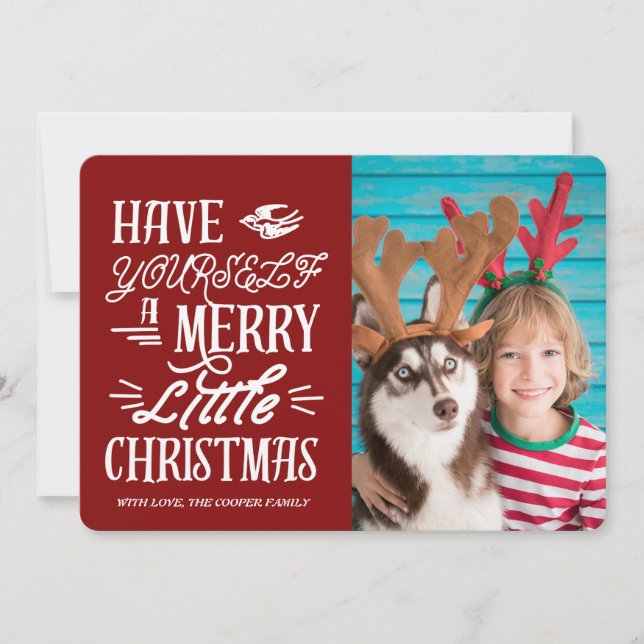 Joyeux Carte photo de Noël (Rouge) (Devant)