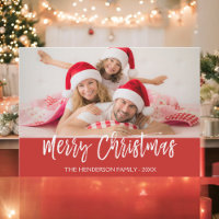 Joyeux Carte photo de script lettres main Noël