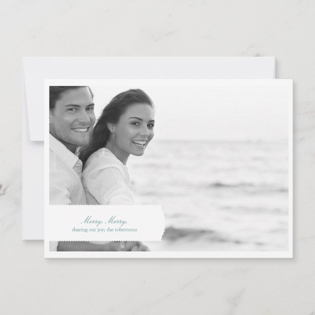 Joyeux Carte photo de vacances classique (Devant)