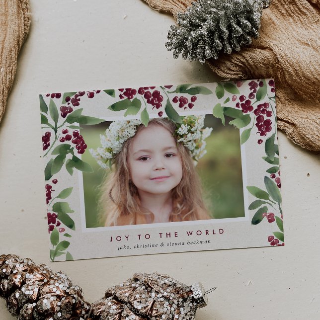 Joyeux carte photo de vacances des brins | (Créateur téléchargé)