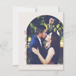 Joyeux Carte photo en blanc