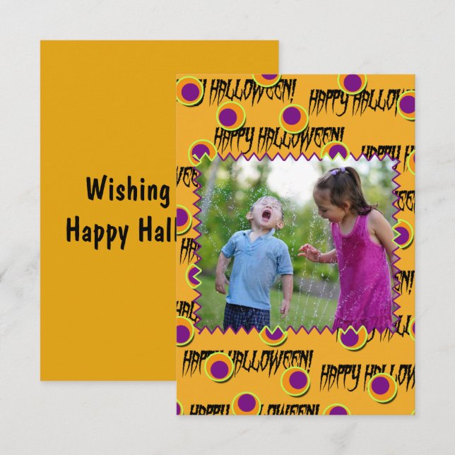 Joyeux Carte photo Halloween (Devant / Derrière)