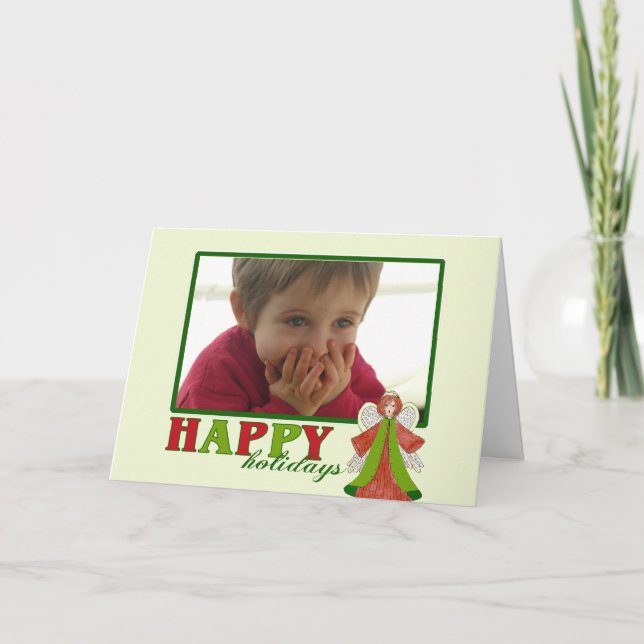 Joyeux Carte photo personnalisé Angel Vacances (Devant)