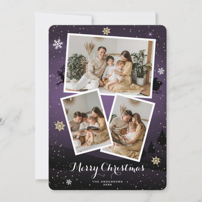 Joyeux Cartes photos de Noël de vacances d'hiver (Devant)