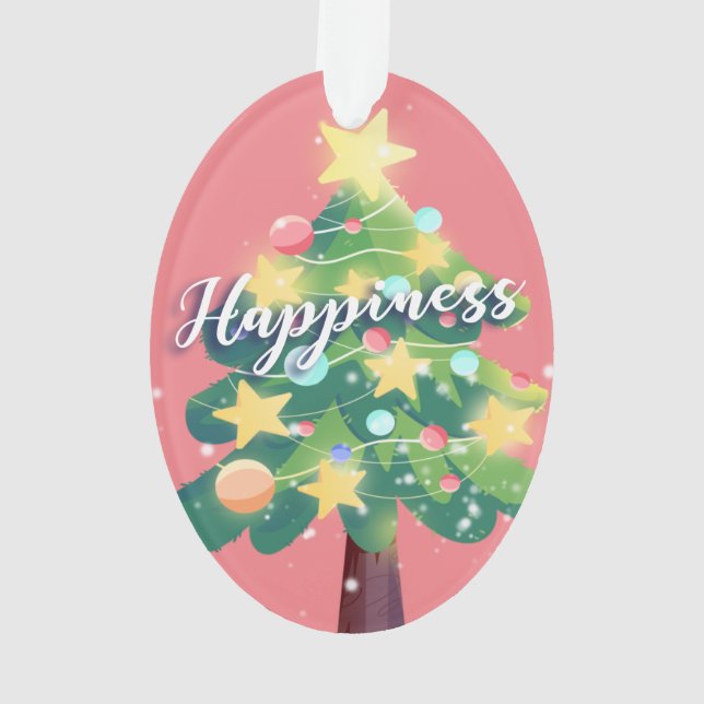Joyeux Carton Arbre de Noël rose (dos)