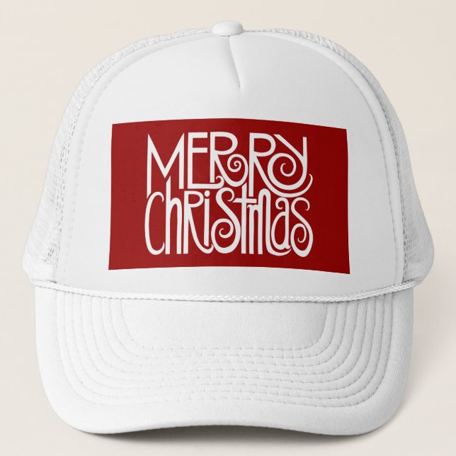 Joyeux Casquette blanc de Noël (Devant)