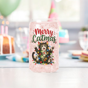 Joyeux Catmas Drôle Chat Arbre de Noël Lumières Xm