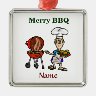 Joyeux chef barbecue Noël Ornement Customisez-Le!