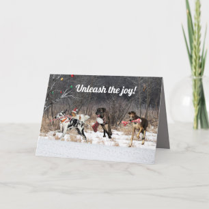 Joyeux Chiens de cartes de vacances
