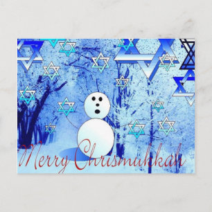 Joyeux Chrismukkah Jaune Carte de Noël Art