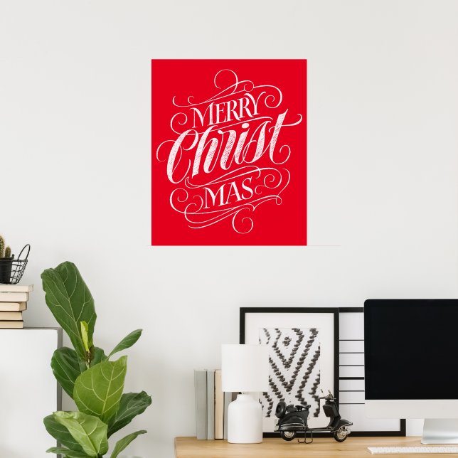 Joyeux CHRISTmas Calligraphie de tableau de bord r (Bureau à domicile)