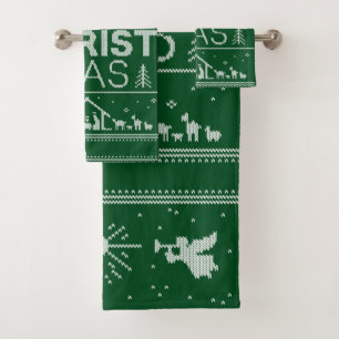 Joyeux CHRISTmas Sweater Christian Jesus Green