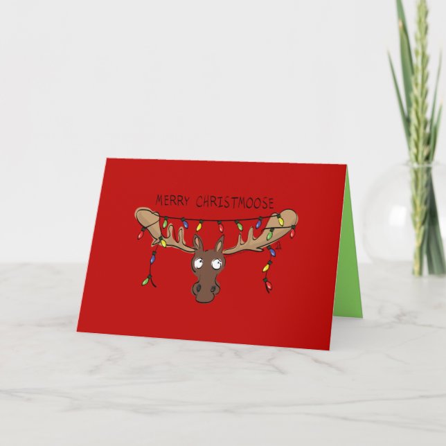 Joyeux ChristMoose -  Carte de vœux de Noël de l'o (Devant)