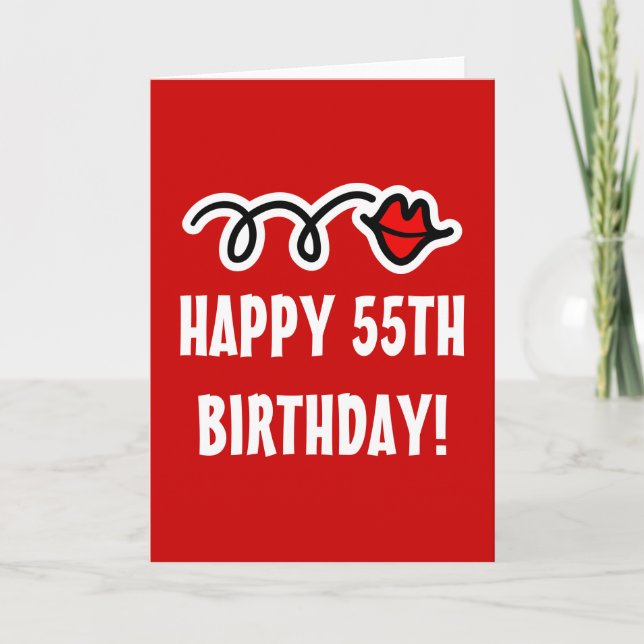Joyeux cinquante-cinquième anniversaire - carte de (Devant)