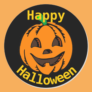 Joyeux Citrouille de rire Halloween 20 autocollant