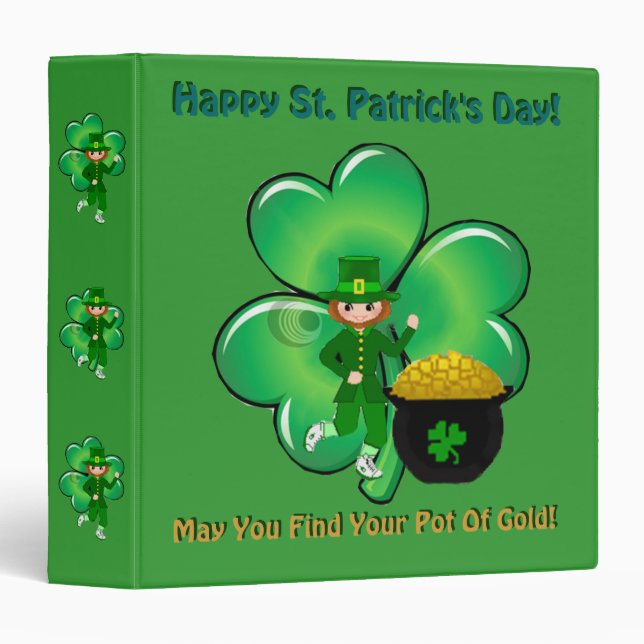 Joyeux Classeur de la Saint Patrick (Devant/Côté)