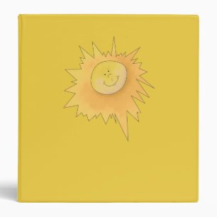 Joyeux Classeur Jaune face de soleil