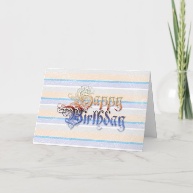Joyeux Cool de la carte d'anniversaire (Devant)