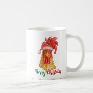 Joyeux coq de Noël Personnalisé café Mug