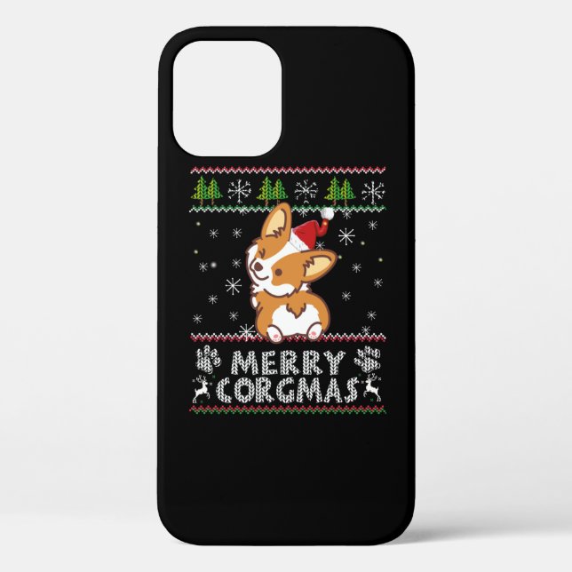 Joyeux Corgmas Noel Corgi Case-Mate iPhone Case (Back)