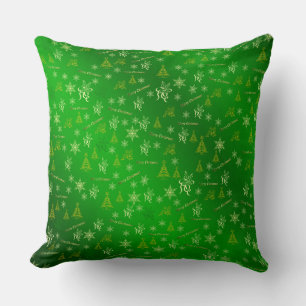 joyeux coussin de noël,,temlate, vacances florales