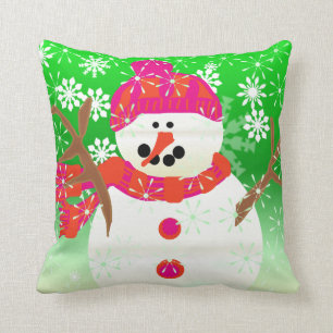 Joyeux Coussin de vacances Snowman