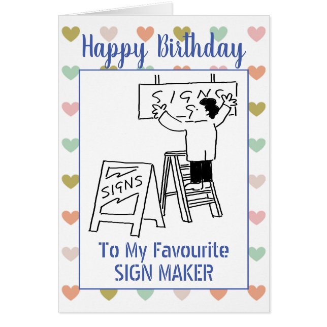 Joyeux créateur de signes d'anniversaire (Devant)