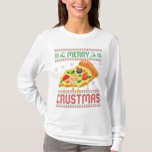 Joyeux Crustmas Funny Pizza de Noël laide Sweat
