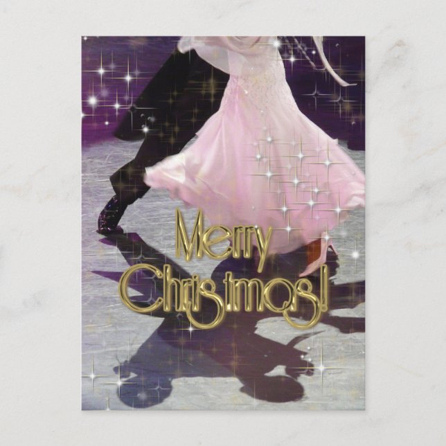 Joyeux danseurs de Noël PERSONNALISÉ Carte postale (Devant)
