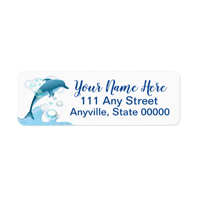 Joyeux dauphin de saut avec des bulles (Devant)