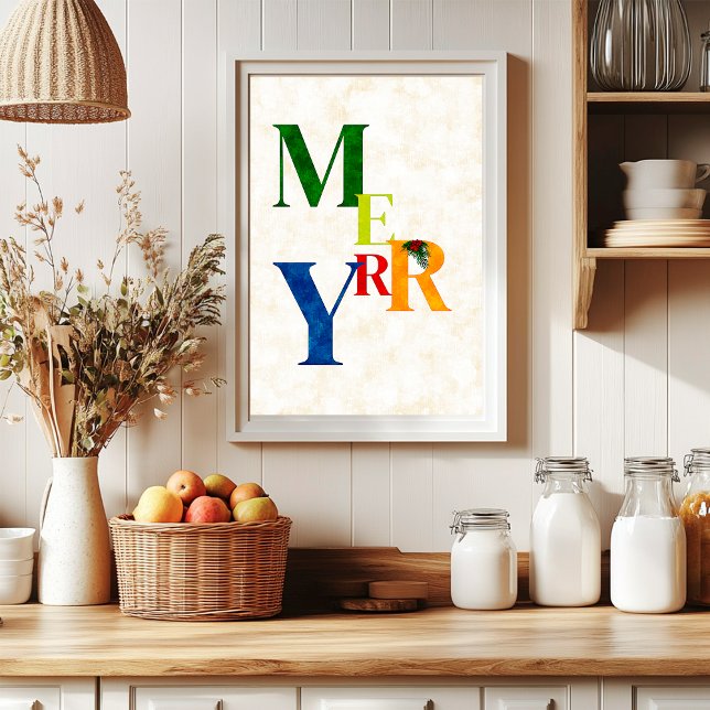 Joyeux décor de vacances, affiche de Noël Art Mur (Créateur téléchargé)