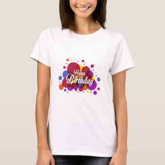 Joyeux design coloré de T-shirt d'anniversaire !